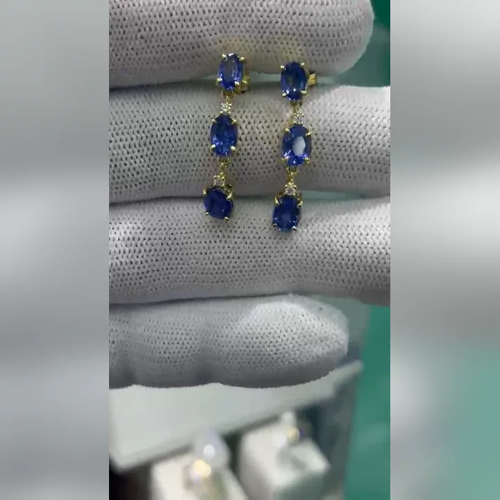 Sapphire Drop Earrings