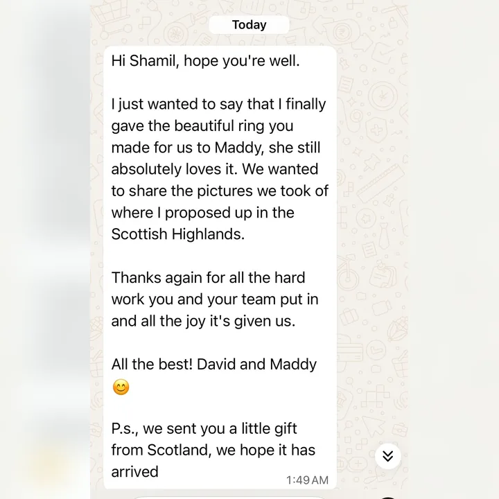 A Customer Message After the Proposal